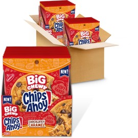 CHIPS AHOY! Big Chewy Chocolate Chip Cookies, Chocolatey Caramel, 14 Snack Packs (1 Cookie Per Pack)