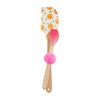 Mud Pie Floral Spatula Set, Pink, Large 12" x 2.5"
