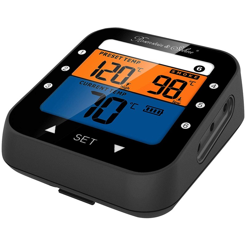 Rosenstein & Söhne Baking Thermometer: Professional BBQ Thermometer with Bluetooth