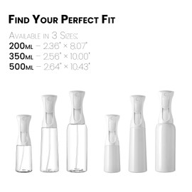 Mistifi Continuous Ultra Fine Mist Spray Bottle (500ml 1Pc, Transparent bottle)