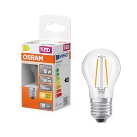 OSRAM LED Star Mini Ball Shape P15 Filament 2700K Warm White 1W E27 Clear 136lm 15000h Table Lamp Decorative Accent Light
