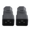 2pcs IEC320 C20 to IEC320 C21 Power Adapter Professional Plug