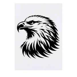 'Bald Eagle Head' Temporary Tattoo - Water Resistant, Skin-Safe, Non-Toxic Transfer (TO00083225)