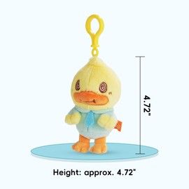 B.Duck Plush Keychain Working Series, Fun Gen Z Office Figure, Gift for Young Adults (Working Duck)