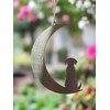 Image Industry Dog Silhouette Steel Moon Crescent - Hanging Ornament