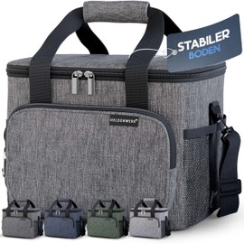 HELDENWERK Cool Bag for Food & Drinks, Insulated Thermal Bag, Leak-proof & Waterproof, Breakfast Bag, Picnic Lunch Bag, Thermal Bag, Dark Grey
