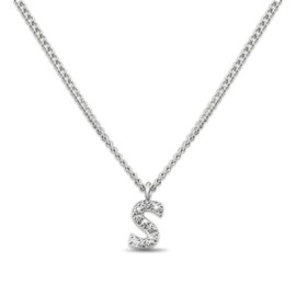 GD GOOD.designs Necklace with Letters Silver for Women, Skin-friendly Necklace with Initial Pendant, Silver 316L Stainless Steel Letter Chain – Valentine's Day Gift for Him and Her, Stainless Steel,