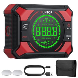 XUNTOP Digital Protractor Inclinometer Laser Spirit Level Magnetic Levelling Box with LED Display, Type-C Interface for Woodworking, Construction, Decoration, DIY