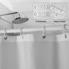 DUFU Waterproof Shower Curtain, Washable, Quick-Drying Textile Fabric, Polyester Bath