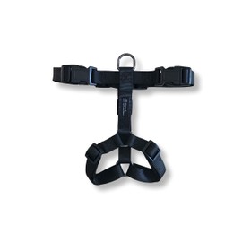 Animal Connection H-Form Dog Harness, Dog Vest Harness, 5-Point Adjustment, Lightweight and Durable (M+, Black)