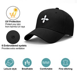 Enwokran Baseball Cap Unisex Adjustable Leisure Hat Embroidery Trucker Hat Adjustable Sun Hat Sports Travel Outdoor Sun Protection Hats Baseball Cap Baseball Cap, A_Black, Unit size