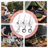 Camp Kitchen Set,6 Piece Folding Soup Spoon Travel Utensils Kit