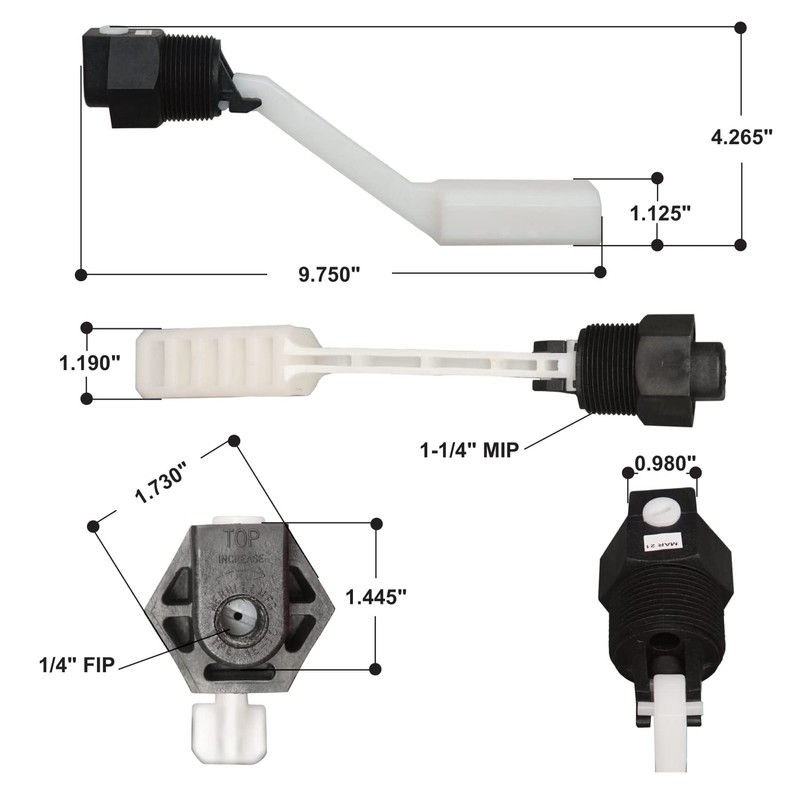 Merrill MFG AE10 Deep Well Air Volume Control, 1-1/4" Threaded