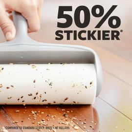 Scotch-Brite 50% Stickier Large Surface Lint Roller, Works Great On Pet Hair, 60 Sheets