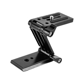KONTONTY Z Shape Tripod Head Mounting Bracket for DSLR Cameras Tilt Head for Slider Rail CNC Design Quick Release Plate Compatible Lightweight and Portable Black