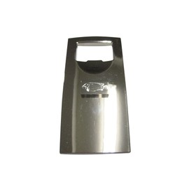 Silver Toned Rectangular Etched African Cichlid Fish Bottle Opener