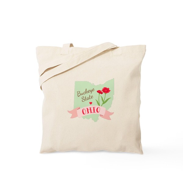 CafePress Buckeye State Tote Bag Reusable Natural Beige Canvas Shopping