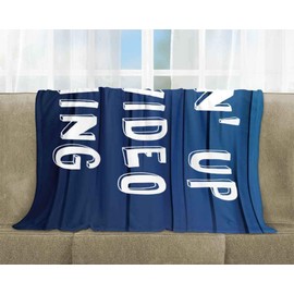 Bouncing Brick Designs Restin' Up for Video Gaming Blanket - Funny Gamer E-Sports Online Gaming Gift, Plush Fleece Throw, Birthday, 50x60