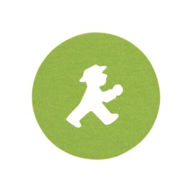 AMPELMANN Coaster Felt DrUntersetzer Small (Geher - Green)