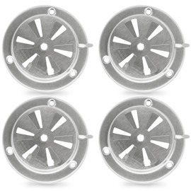4 Pcs BBQ Smoker Air Vent Stainless Steel BBQ Grill Smoker Exhaust Vent Grill Damper for Increased Airflow Replacement Parts for Grill, Stove and Smoker