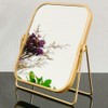 Schonee Espejo de maquillaje de mesa dorado de 2 caras,