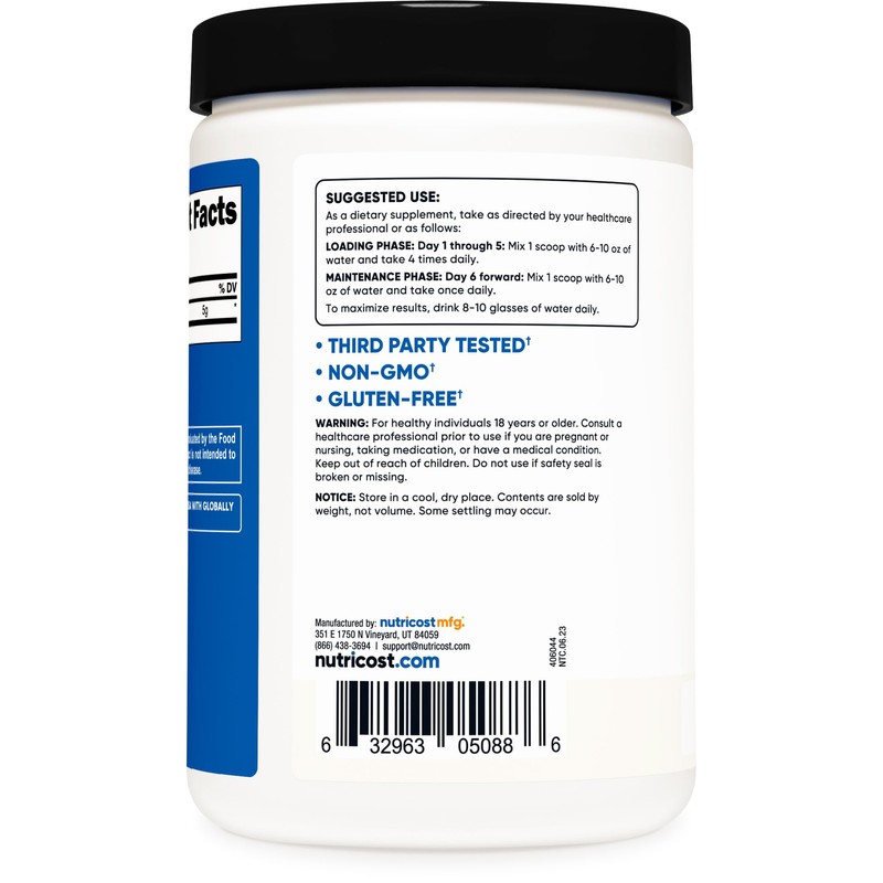 Nutricost Creatine Monohydrate Micronized Powder 500G, 5000mg Per Serv (5g)
