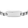 Fossil Drew Men's Stainless Steel Bracelet with Lobster Clasp, Stainless