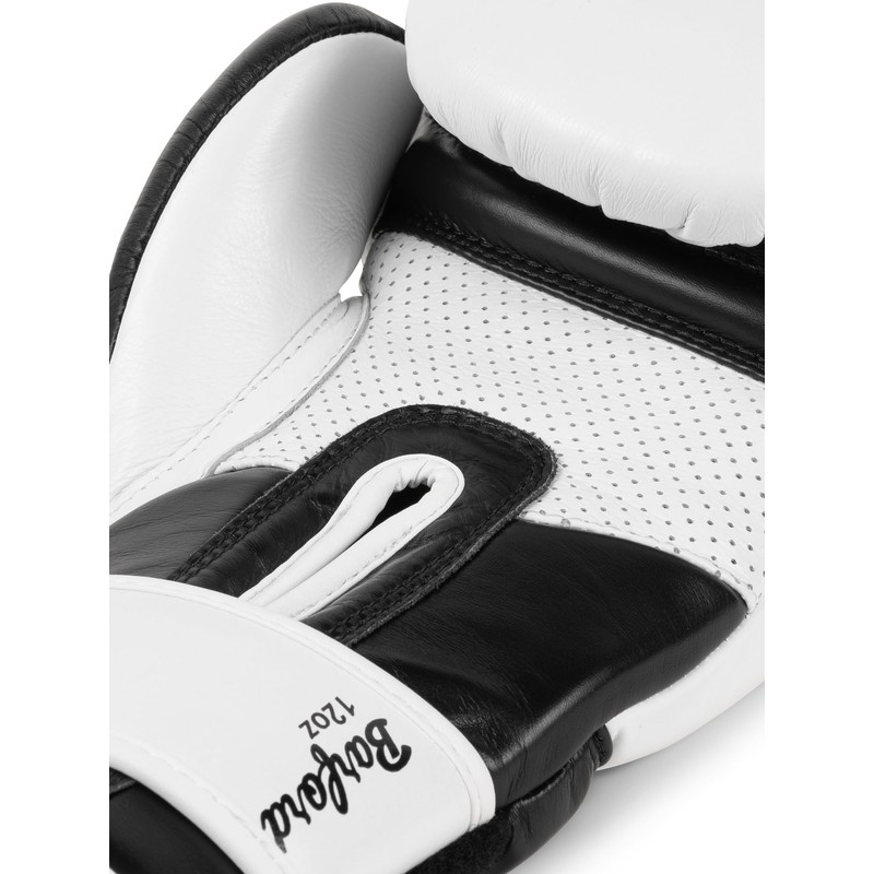 Lonsdale Barford Leather Boxing Gloves White/Black 10 oz