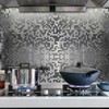 XUANINY Self-Adhesive Metal Backsplash, Peel and Stick Tile for Kitchen
