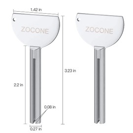 ZOCONE Toothpaste Squeezer, 6pcs Metal Tube Squeezer Key Stainless Steel Toothpaste Roller Tube Wringer for Paint, Cream, Cosmetic and Hair Dye(C)