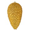 Vickerman 7" Honey Gold Matte Glitter Pinecone Christmas Ornament. Includes