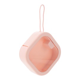 Cabilock Small Travel Jewelry Box, Jewelry Organizer Case with Handle, Clear Jewelry Boxes for Women Girls, Jewelry Storage Holder for Hair Ties Earrings Rings (3.78x3.78x1.22 inch)