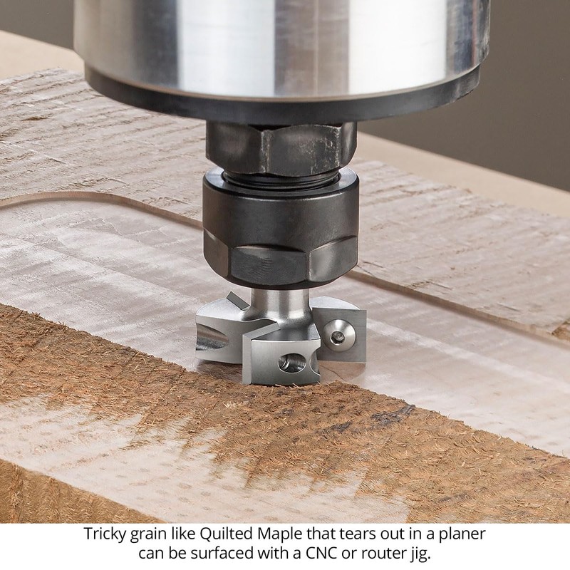 Ultra-Shear Spoilboard Surfacing Router Bit, 1-1/2" CD, 1/4" SH, 3