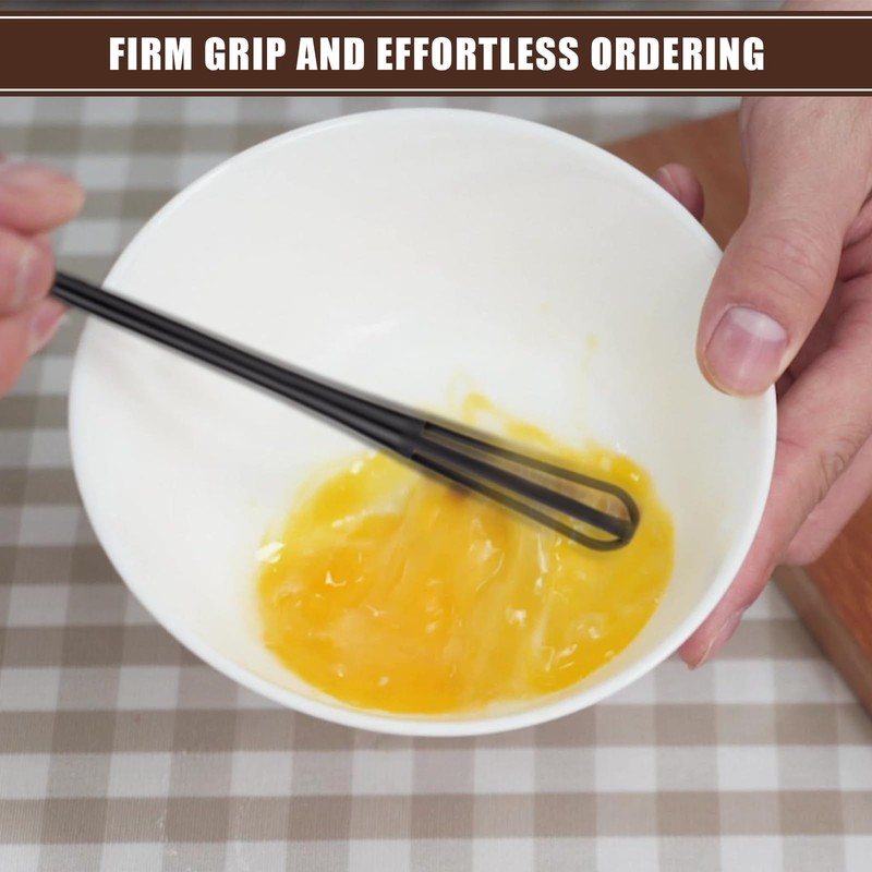 6pcs Mini Whisks, Multifunctional Small Whisks for Cooking with Ergonomic