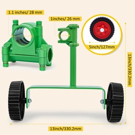 Fabbay Adjustable Support Wheels Auxiliary Wheels 26mm(1 Inch) and 28mm(1.1 inch) Weed Walk Behind String Trimmer for Weed Grass Cutter Gas String Trimmer(Green)