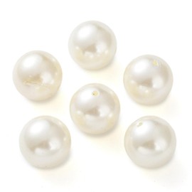 Ornazy - 35 abalorio de perlas acrílicas de imitación de 30 mm para manualidades, perlas de imitación blancas cremosas para hacer joyas, pulseras, collares, decoración de pelo