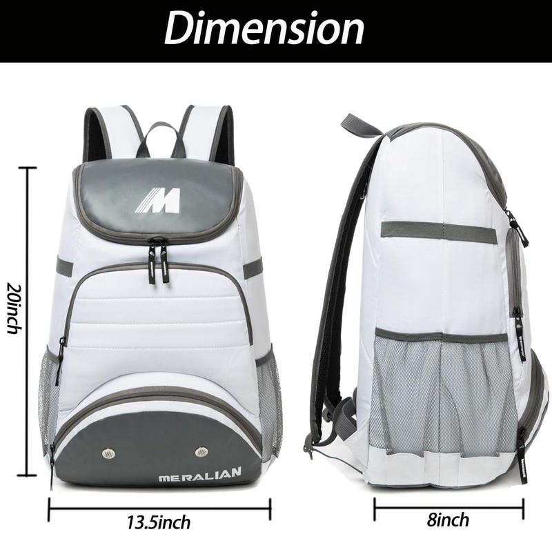 MERALIAN Baseball Backpack with Shoe Compartment,Lightweight Softball Bag for Baseball,