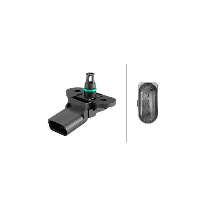 HELLA 6PP 358 152-221 Sensor, Boost Pressure - 4-Pin -