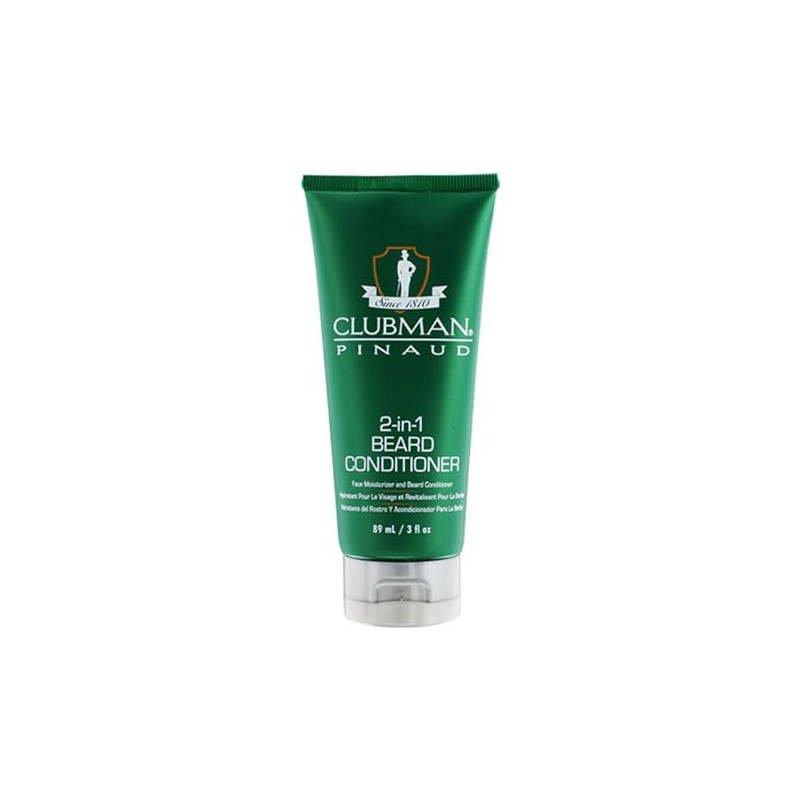 Clubman 2-in-1 Beard Conditioner and Face Moisturizer, 3 oz