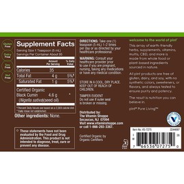 Organic Black Seed Oil a" Superfood for Immune & Respiratory Support a" Cold-Pressed (16 fl. oz.)