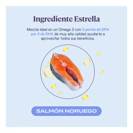 Omega 3 90 Cápsulas B-fit Sin sabor Softgel Inoloras de Salmón Noruego y Pescado de Agua Fría - Patente EPAX
