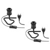 ledscom.de Retro Table Lamp, Switch, Black, 1x E27 Max. 60
