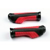 MotorToGo Red Aluminum Handlebar Gel Hand Grips W/End Cap Compatible
