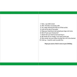 RSVP Top 10 Things That Sound Dirty in Golf Funny/Humorous Birthday Card, 5" x 7",Blue,GCB7351