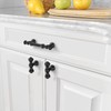 Amerdeco 10 Pack Matte Black Cabinet Pulls 3 Inch(76mm) Hole