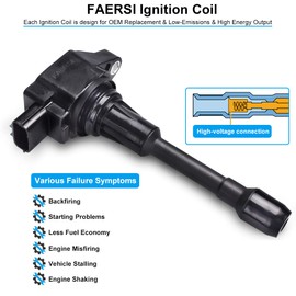 Paquete de 4 bocinas de encendido de repuesto # UF-549, C1696, UF549, 5C1753 para 1.6L 1.8L 2.0L 2.5L - Nissan - Altima Cube Pathfinder NV200 Rogue Sentra Urvan Versa, 2014-2015 Infiniti QX60 y más