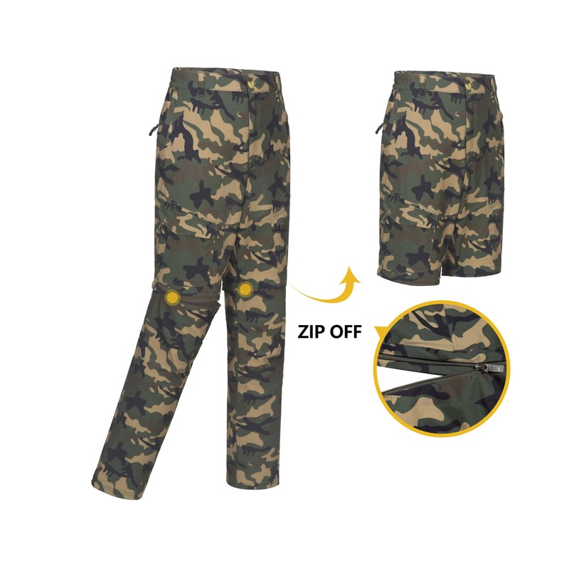 Little Donkey Andy Men's Quick-Dry Lightweight Hiking Pants, Cargo Zip-Off