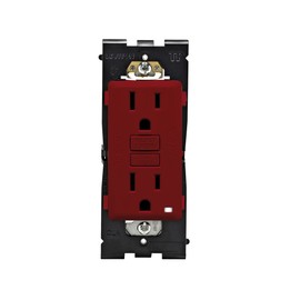 Leviton RGF15-RE 15 Amp Renu Self-Test Tamper-Resistant GFCI Outlet in Red Delicious