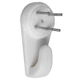 Fort Fasteners Hardwall Picture Hooks, Large 40mm (1. 1/2 Inch) Off White 12 Hooks