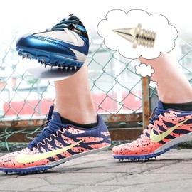 TVETE Track and Field Spike Pins Needle Pins 0.2 x 0.3 inches (5 x 7 mm) [16 Pieces + Mounting Handles] Replacement for Shoes Spikes Track and Field Athletics Short Range Sprint